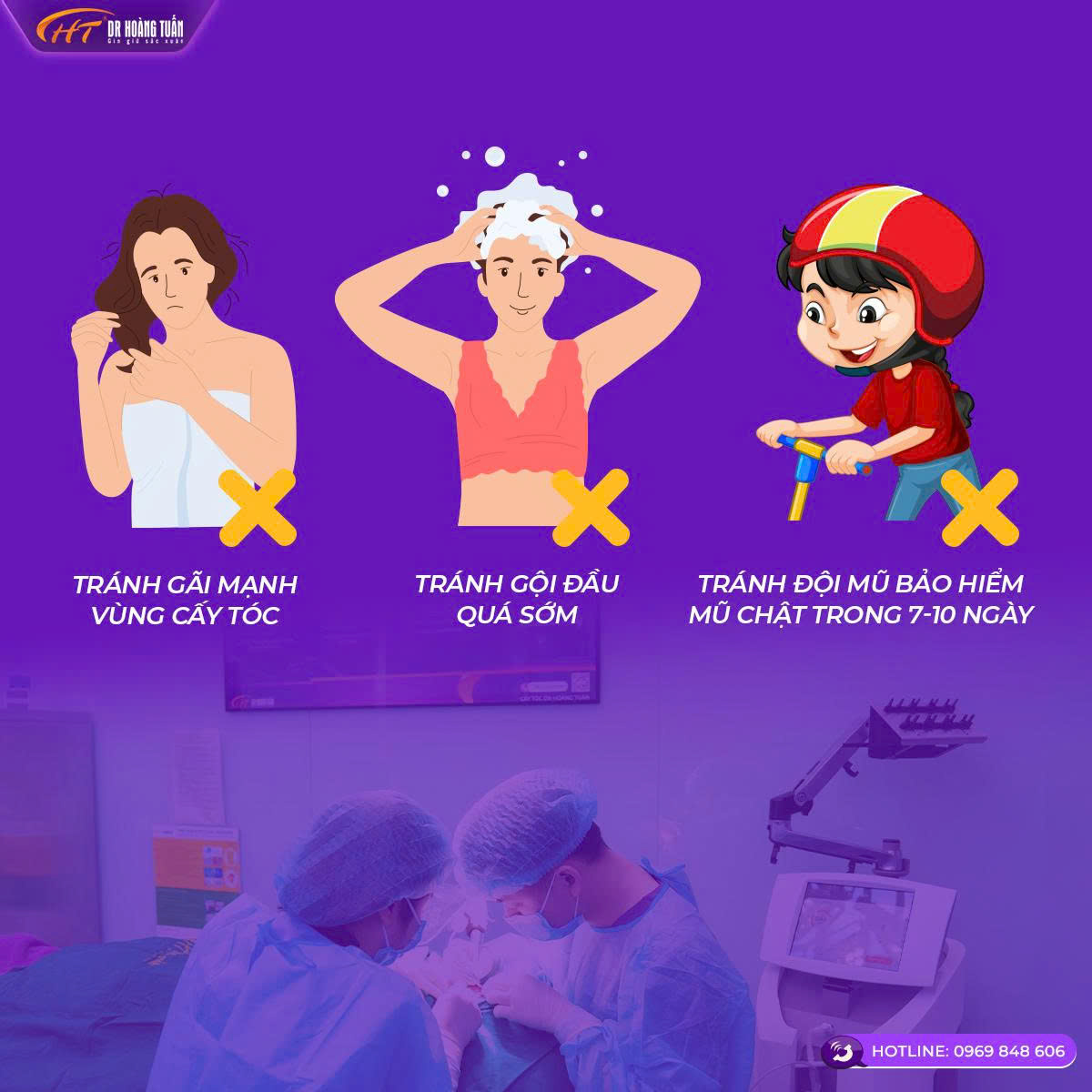 những điều cần tránh sau cấy tóc