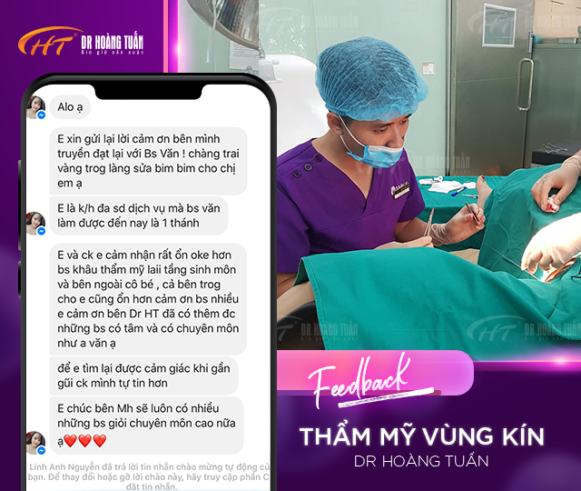 Feeback của khách hàng khi thẩm mỹ vùng kin tại Dr Hoàng Tuấn