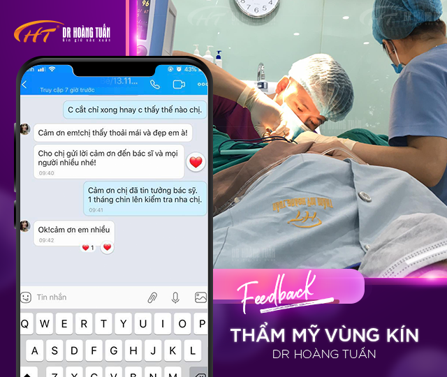 Feeback của khách hàng khi thẩm mỹ vùng kin tại Dr Hoàng Tuấn
